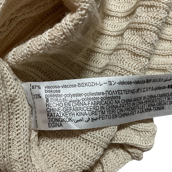 ZARA Viscose Polyester Blend Rib Knit Sleeveless Tank All Over Sparkle Sequins - Picture 7 of 8